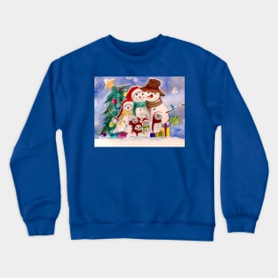 Snowman family 2 Crewneck Sweatshirt